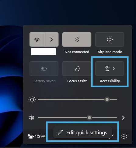 Accessibility Quick Access