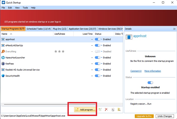 Add Portable Apps To Windows Startup Glarysoft