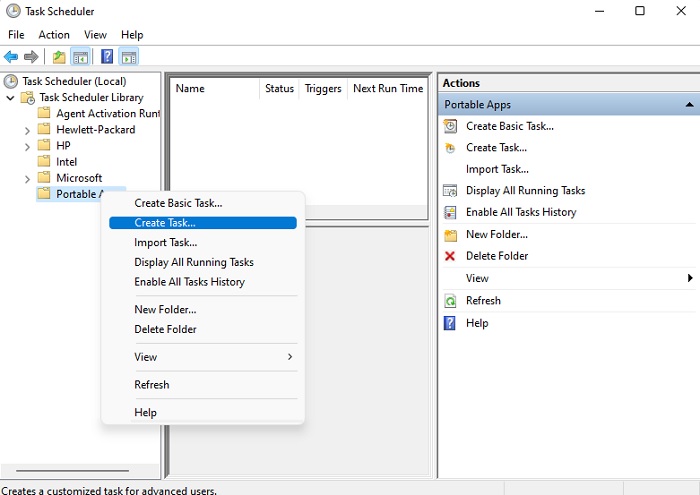 Add Portable Apps To Windows Startup Task Scheduler Create