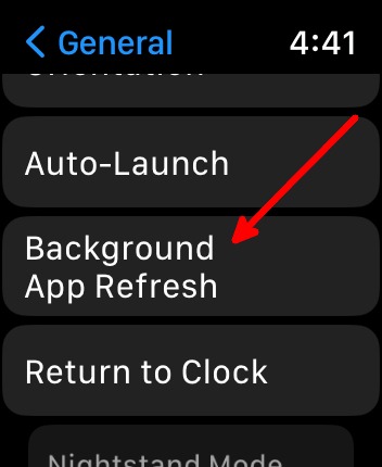 Apple Watch Battery Settings General Background App Refresh