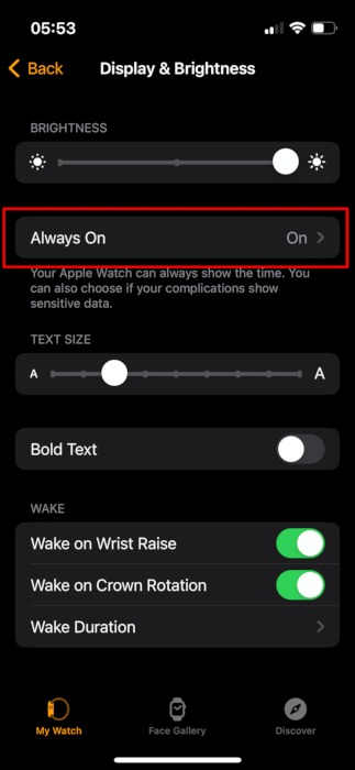 Apple Watch Battery Watch App Display And Brightness Always On