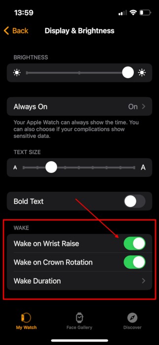 Apple Watch Battery Watch App Display And Brightness Wake