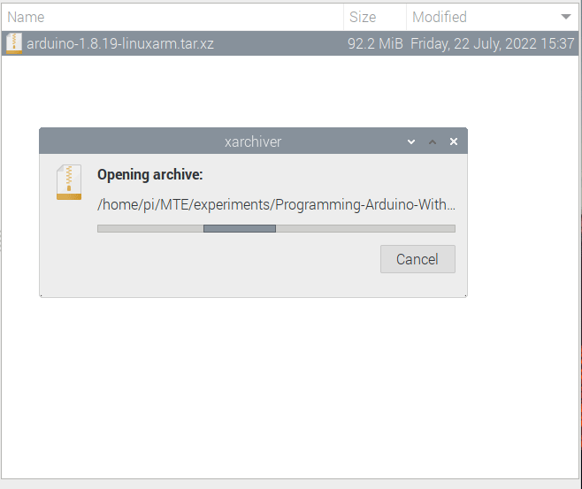 Archiver Raspberry Pi Arduino Opening