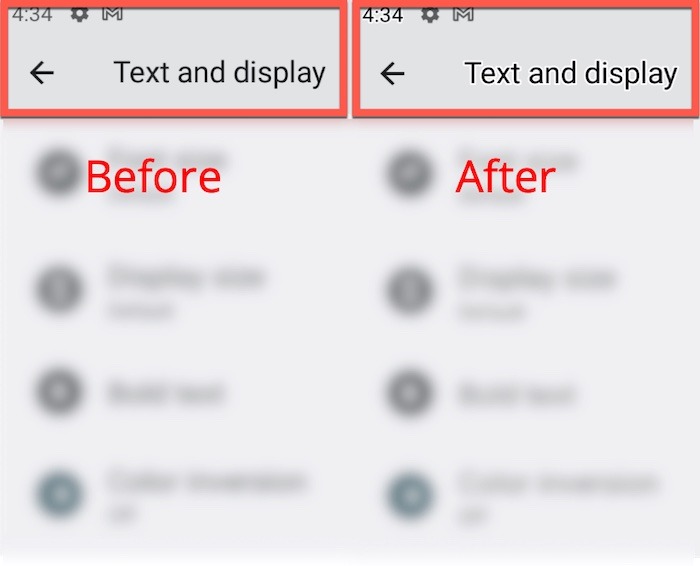 Before After Text Contrast