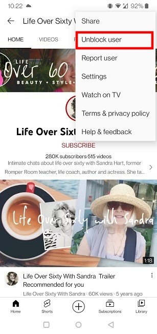 Block Channels Youtube Mobile Unblock