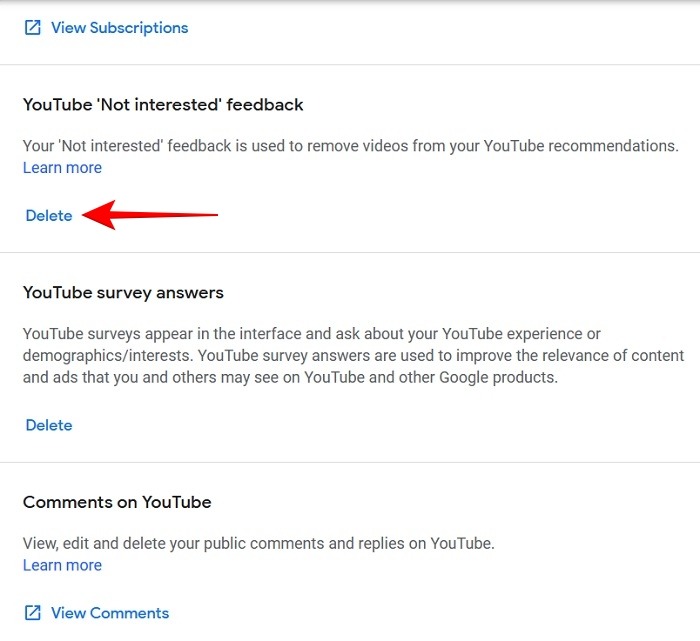 Block Channels Youtube Not Interested Feedback