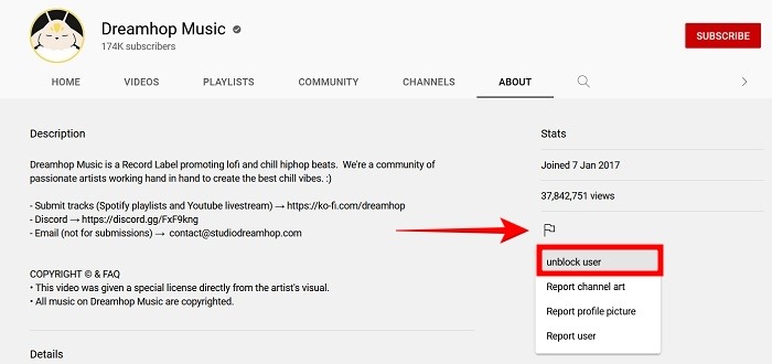 Block Channels Youtube Unblock Channel User