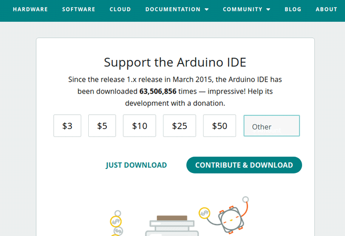 Chromium Arduino Download Donate Page