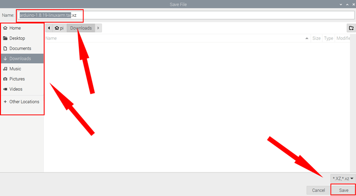Chromium Arduino Download Folder
