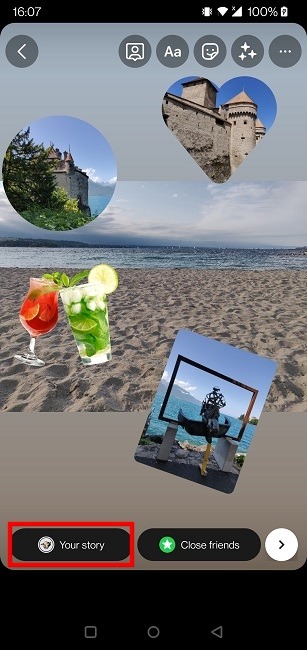 Create Collages Instagram Add Regular Stickers Post