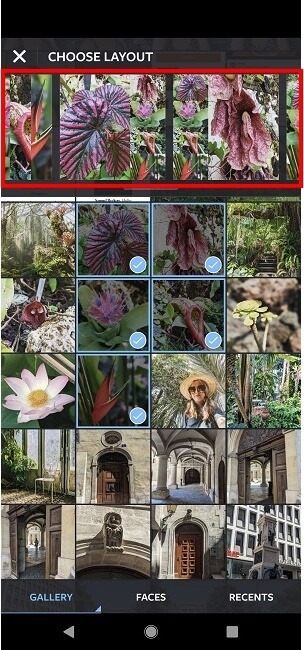 Create Collages Instagram Layout App Select Images