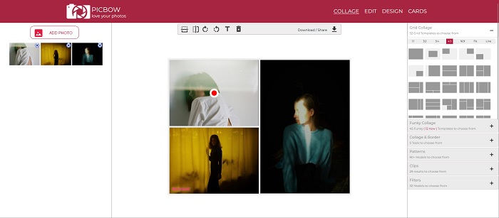 Create Collages Instagram Picbow Add Pics