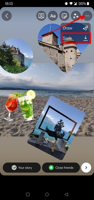 Create Collages Instagram Save Phone