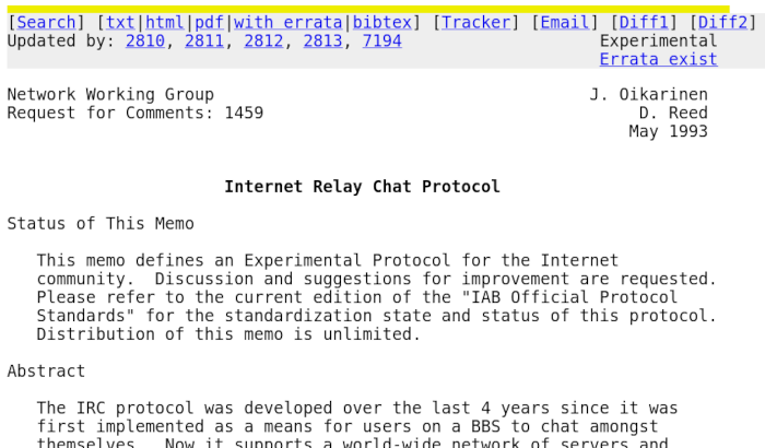 Emacs Irc 03 Irc Rfc Sample