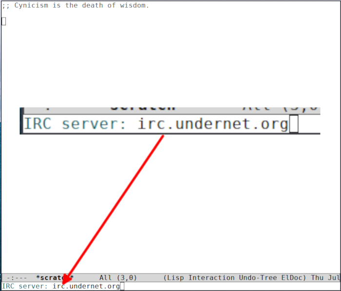 Emacs Irc 07 Irc Server Address Prompt