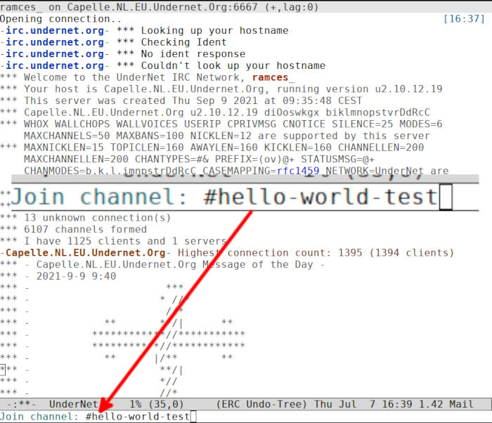 Emacs Irc 10 Undernet Join Channel