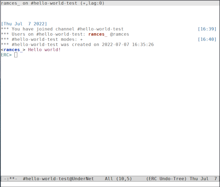 Emacs Irc 11 Undernet Channel Buffer