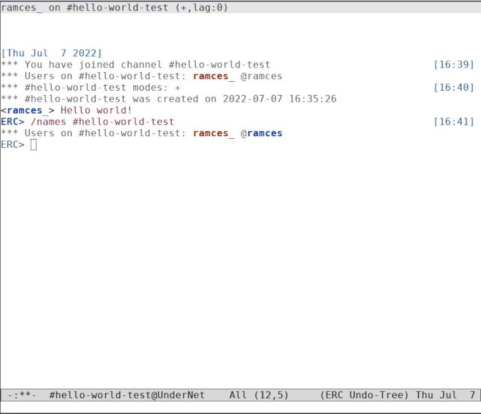 Emacs Irc 12 Undernet User Command