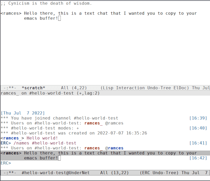 Emacs Irc 13 Undernet Copy Buffer