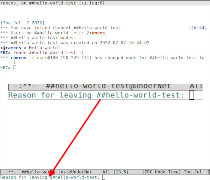 Emacs Irc 16 Undernet Channel Part Message