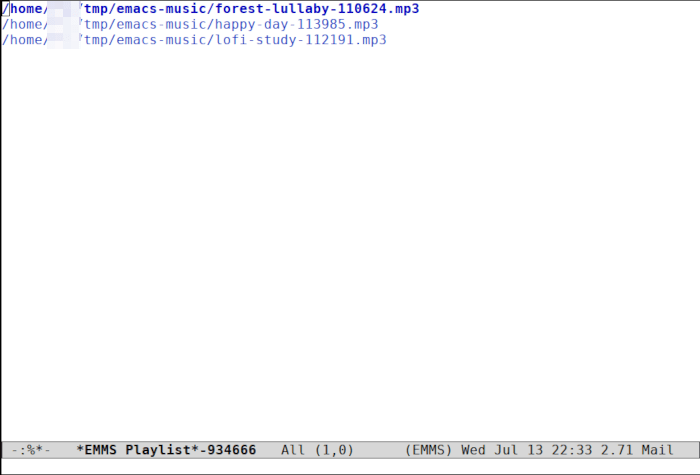 Emacs Music 03 Sample Emms Session