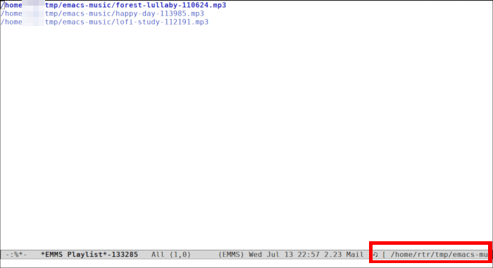 Emacs Music 11 Emms Playing Track