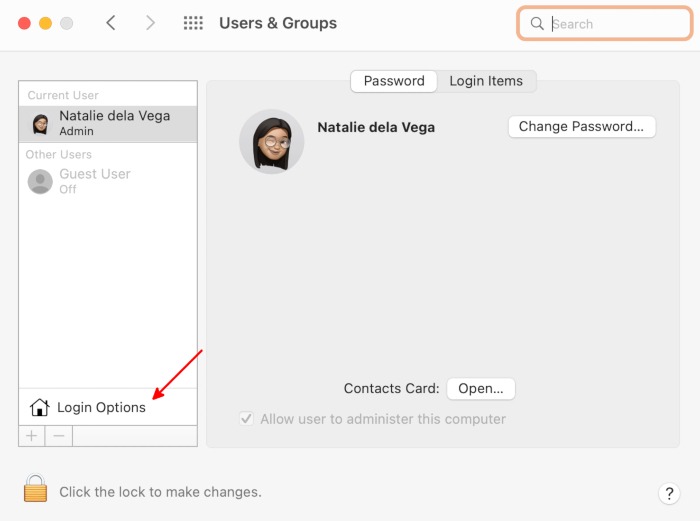 Enable Root User Mac Change Password System Preferences Login Options