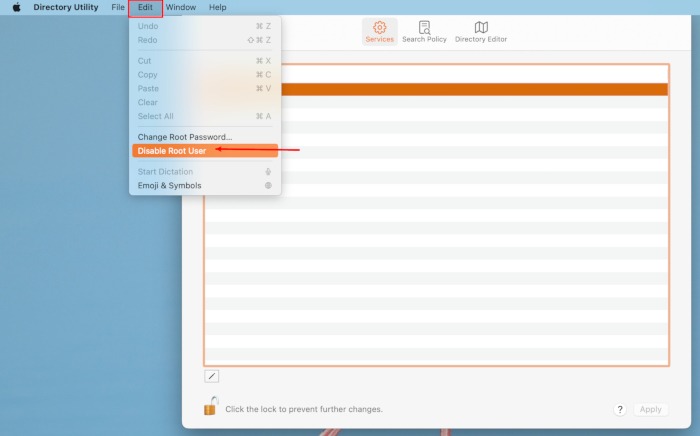 Enable Root User Mac Disable Directory Utility