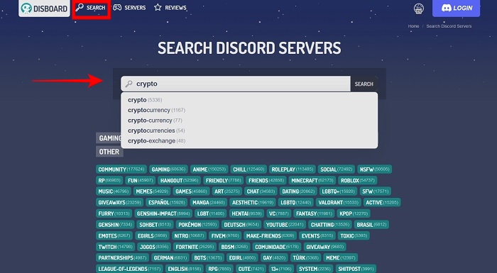 Find Discord Servers Disboard Search