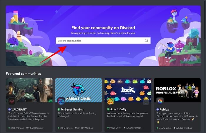 Find Discord Servers Discover
