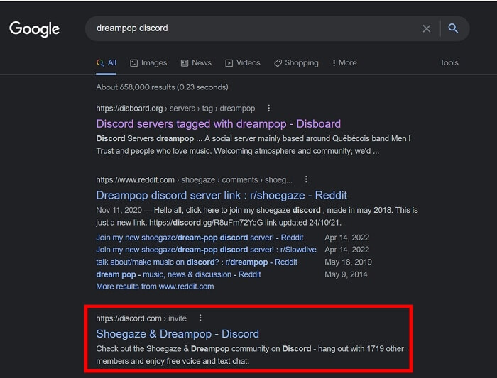 Find Discord Servers Google Search Music Term