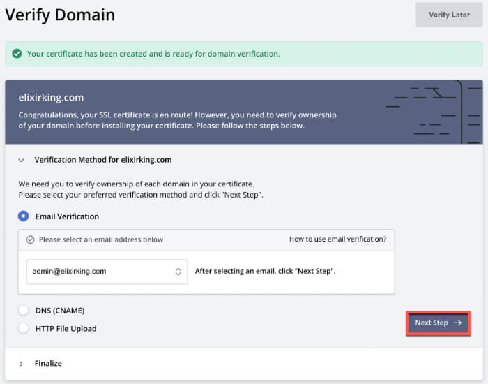 Get Free Ssl Email Verification