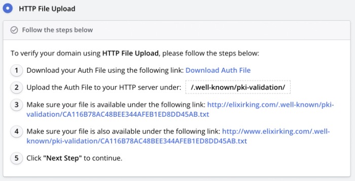 Get Free Ssl Zerossl Http File Upload Method