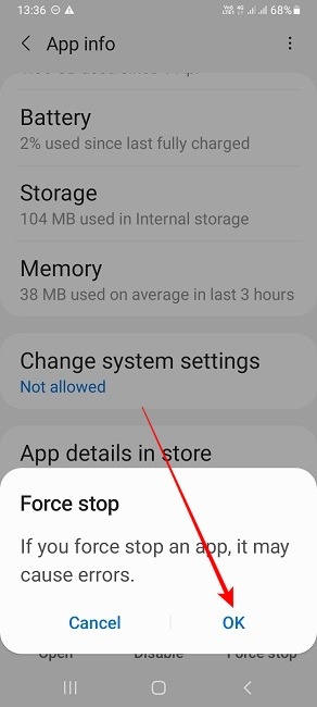 Gplay Something Went Wrong Comfirm Stop