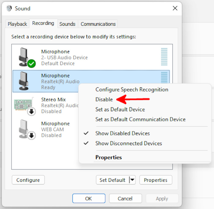 How To Fix Headset Mic Disable Other Microphones