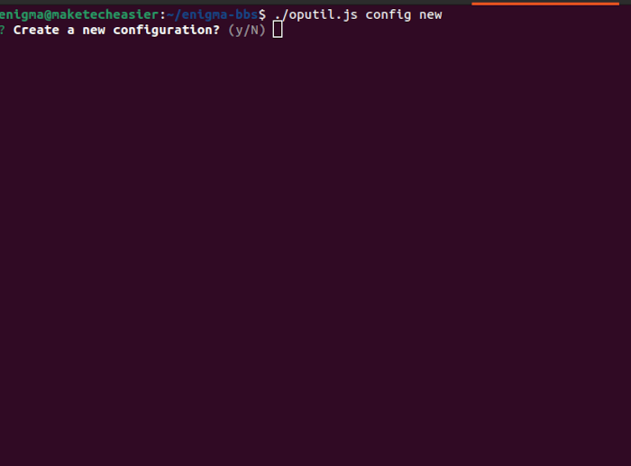 Install Enigmabbs Linux 09 Create New Config
