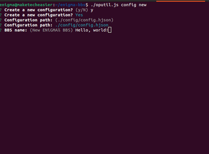Install Enigmabbs Linux 11 New Bbs Name