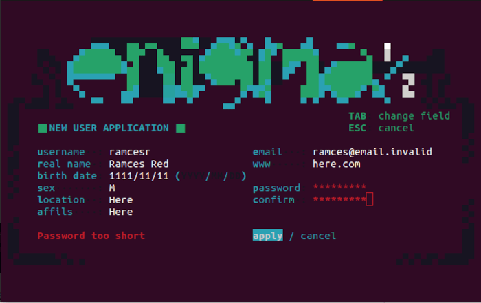 Install Enigmabbs Linux 19 Filled Form
