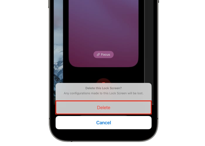 Ios 16 Lock Screen Delete Button