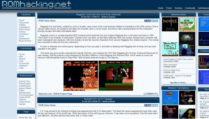 Legal Roms Romhacking