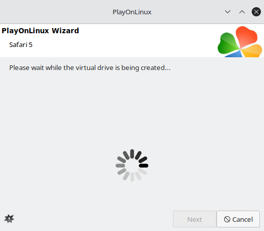 Linux Safari Install 06 Wine Sandbox Creation 1