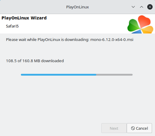 Linux Safari Install 07 Wine Mono Install