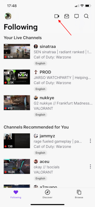 Live Streaming Apps For Ios Twitch Following