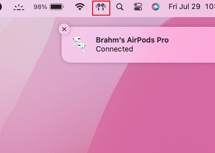 Monterey Airpods Connect