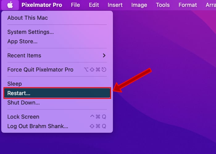 Monterey Drop Down Menu Restart