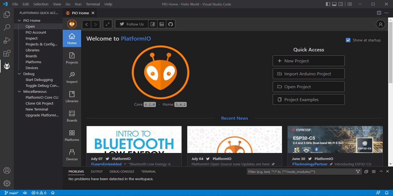 Platformio Home Page