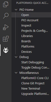 Platformio Left Tray