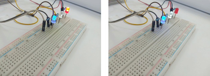 Raspberry Pi Blinking Led X3