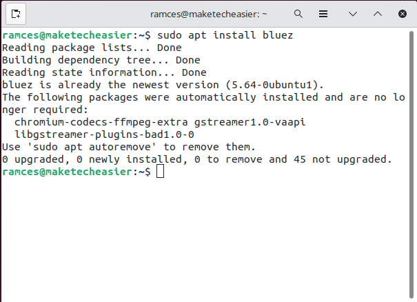 Set Up Bluetooth Linux 01 Install Bluez