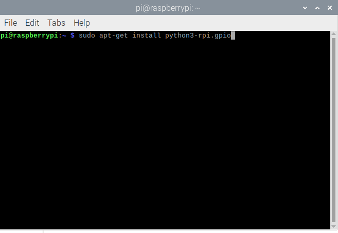 Terminal Install Python Gpio